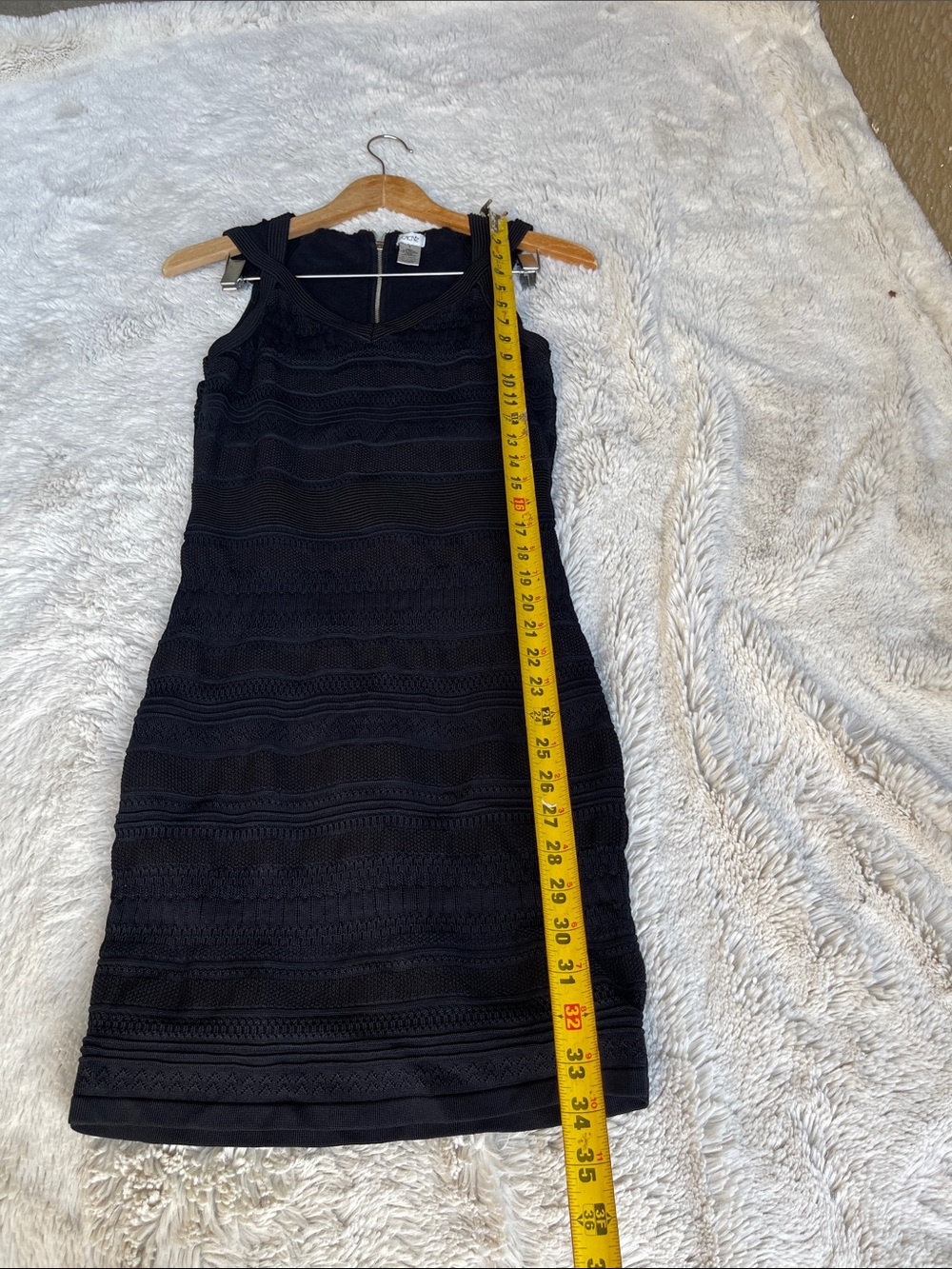 Cache Black Sleeveless V-Neck Knit Mini Dress in Black Size S - Picture 5 of 6